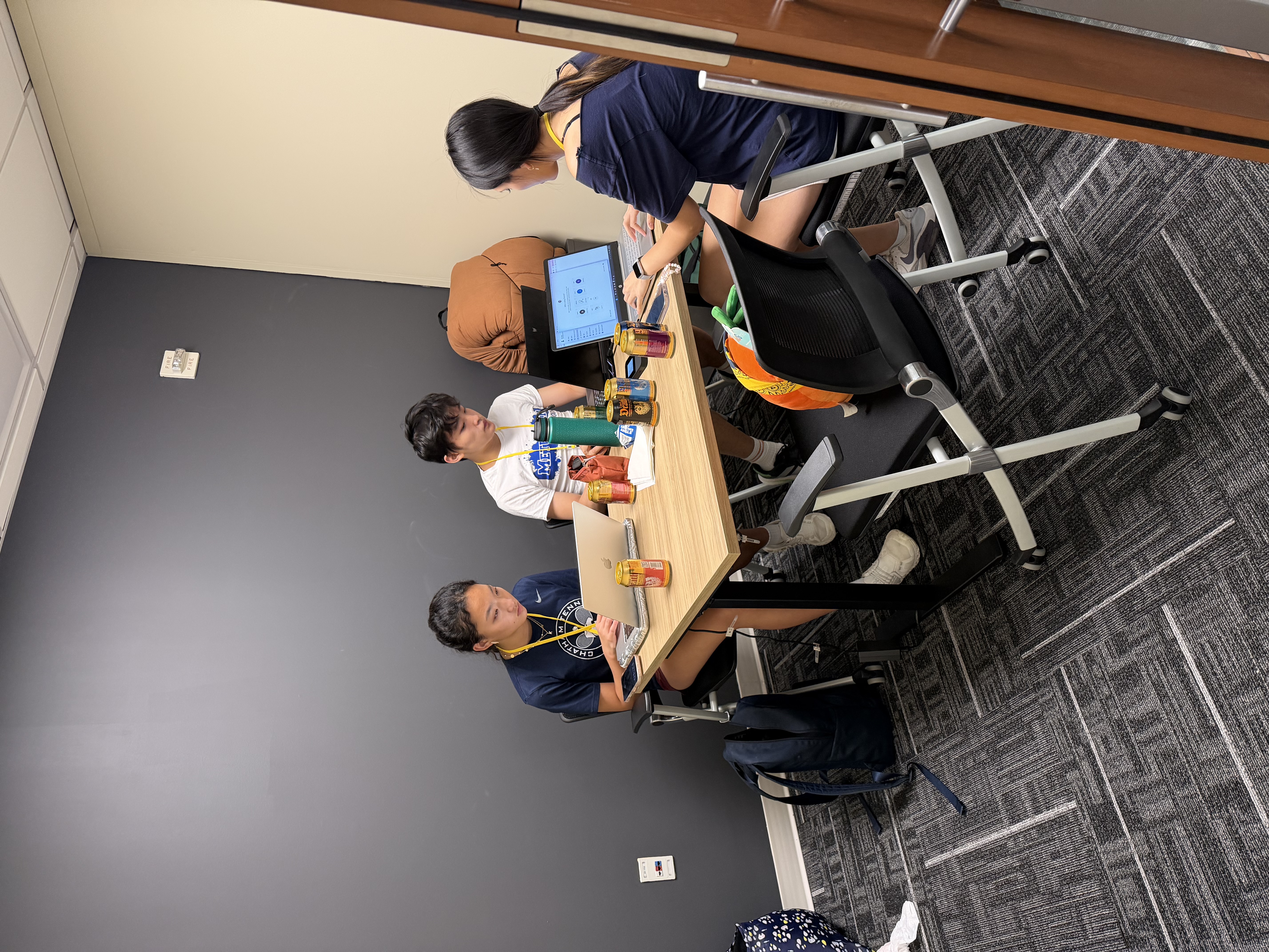 Team working session at desk